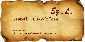Szabó Lukrécia névjegykártya